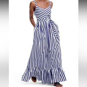 Royal blue and white Jcrew maxi dress size 4
